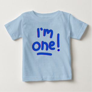 CAMISETA DE BEBÉ PRIMER CUMPLEAÑOS DE BEBÉ - "¡SOY UNO!"