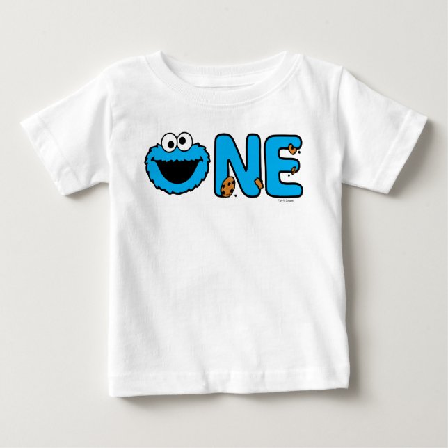 Camiseta De Bebé Primer cumpleaños de Cookie Monster (Anverso)