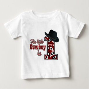 Camiseta De Bebé Primer cumpleaños de Cowboy