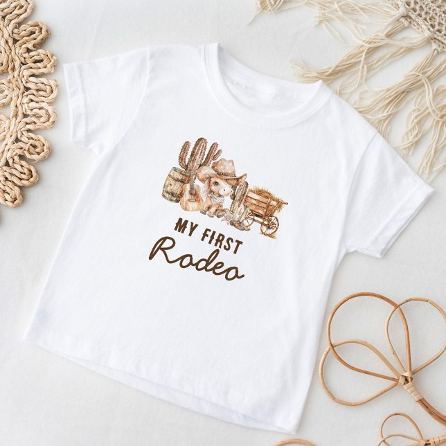 Camiseta De Bebé Primer cumpleaños de Cowboy Country Rodeo (Subido por el creador)