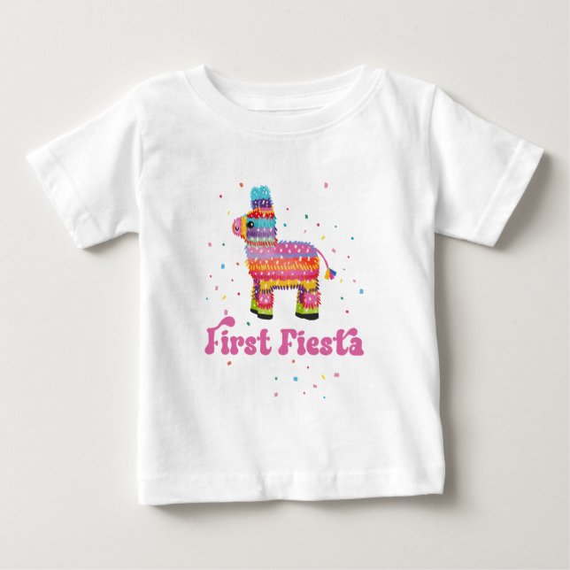 Camiseta De Bebé Primer cumpleaños de Fiesta chica (Anverso)