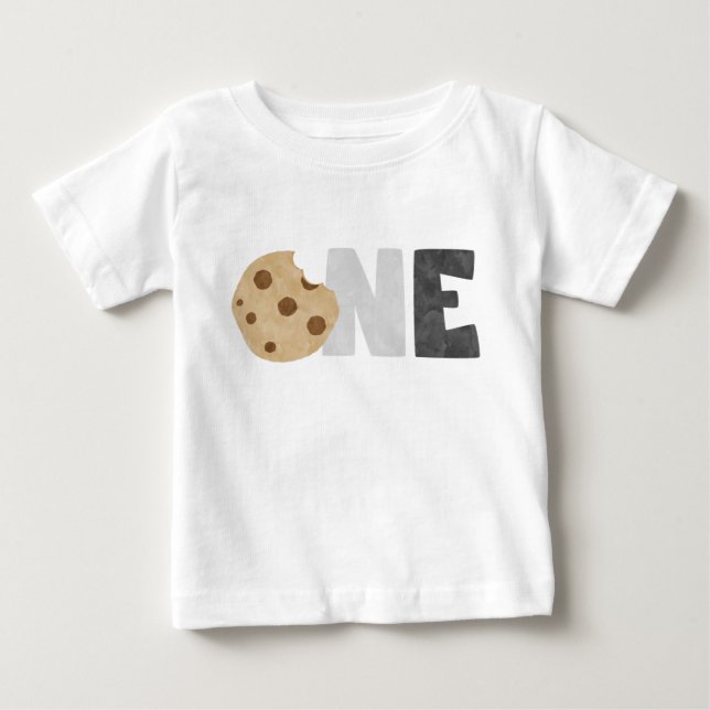 Camiseta De Bebé Primer cumpleaños de la leche y las cookies (Anverso)