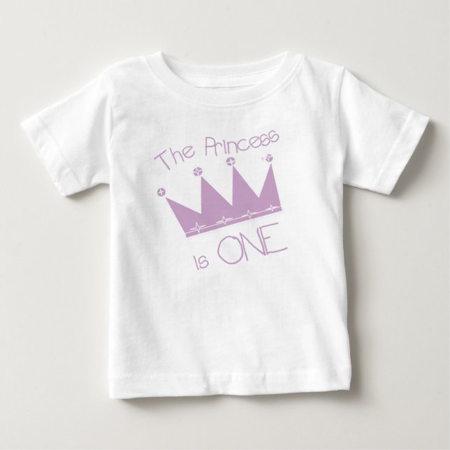 Camiseta De Bebé Primer cumpleaños de la Princesa (Anverso)
