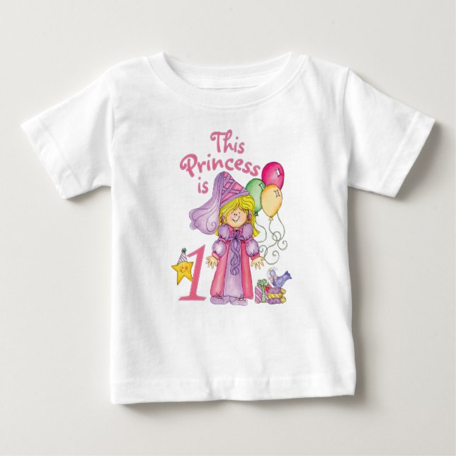 Camiseta De Bebé Primer cumpleaños de la Princesa (Anverso)