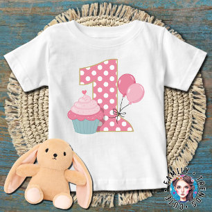 Camiseta De Bebé Primer cumpleaños de la tarta