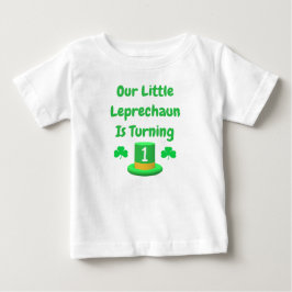 Camiseta De Bebé Primer cumpleaños de Little Leprechaun