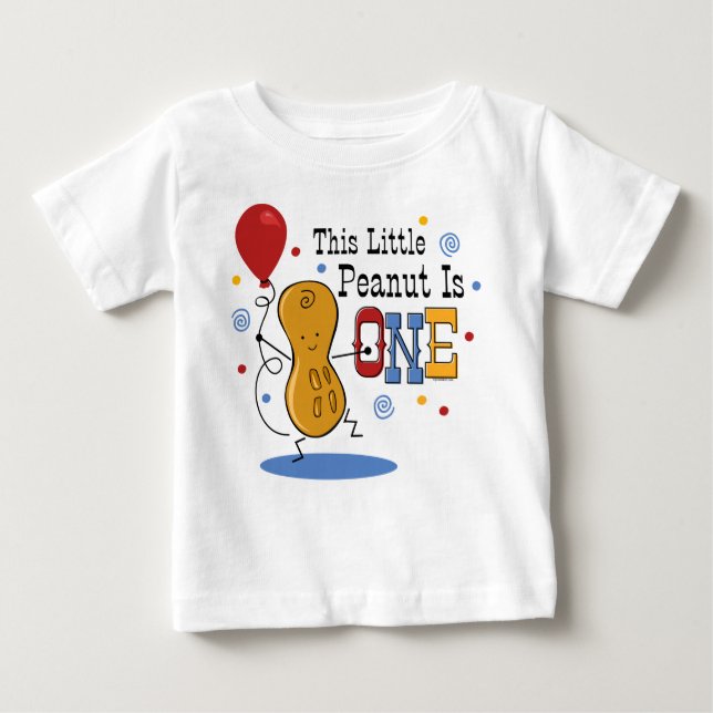 Camiseta De Bebé Primer cumpleaños de Little Peanut (Anverso)