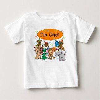 Camiseta De Bebé Primer cumpleaños de los animales