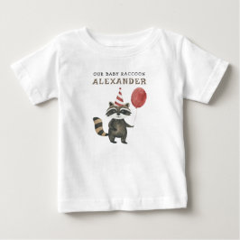 Camiseta De Bebé Primer cumpleaños de Mapache 