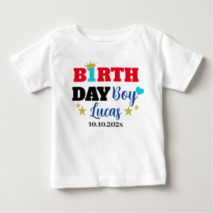 Camiseta De Bebé Primer cumpleaños de moda con Personalizado de la 