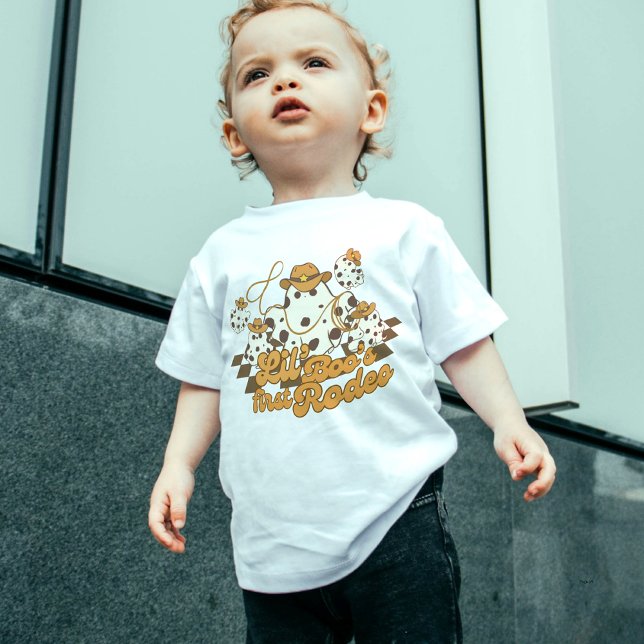 Camiseta De Bebé Primer cumpleaños de Rodeo de Retro Cowboy Hallowe (Subido por el creador)