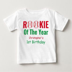 Camiseta De Bebé Primer cumpleaños de Rookie Baseball
