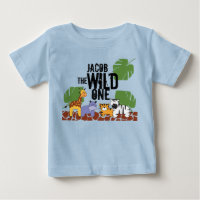 Primer cumpleaños de Safari blue WILD ONE personal