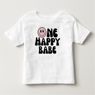 Camiseta De Bebé Primer cumpleaños de un feliz Chica de Babe