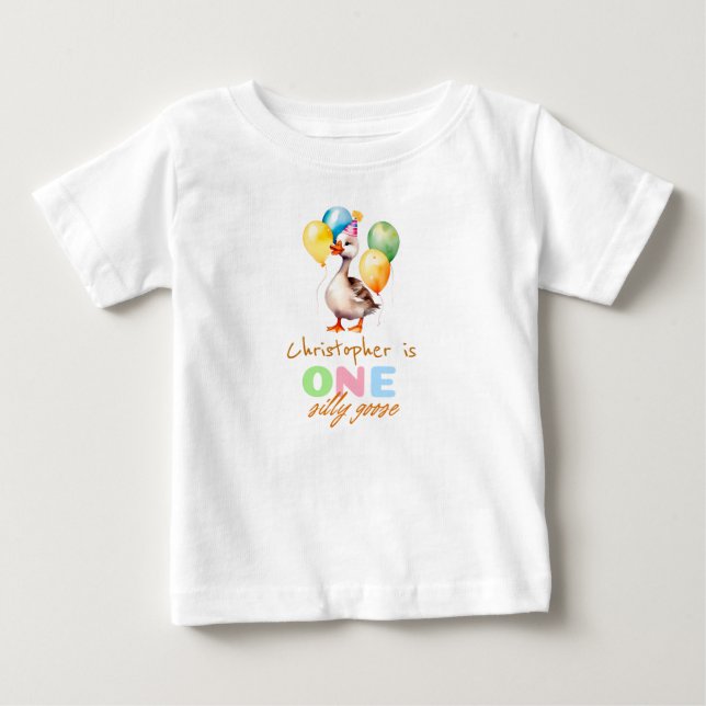 Camiseta De Bebé Primer cumpleaños de un género groso y tonto (Anverso)