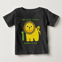 Camiseta De Bebé Primer cumpleaños de un león lindo