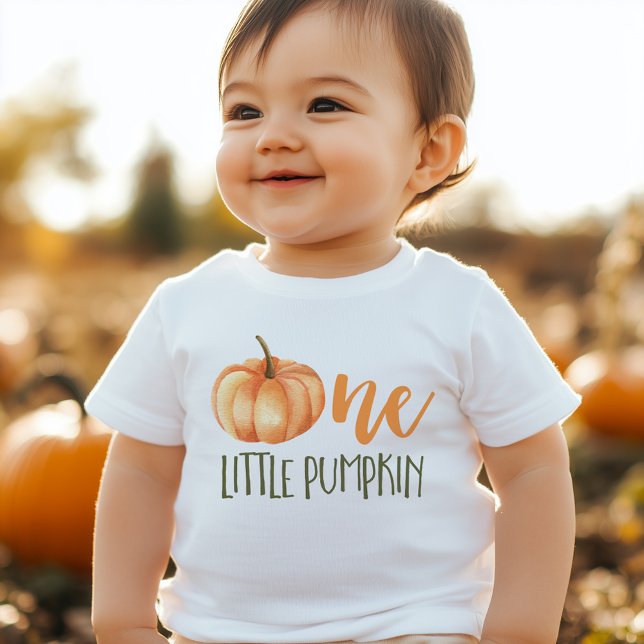 Camiseta De Bebé Primer cumpleaños de un pequeño bebé de calabaza (Subido por el creador)