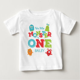 Camiseta De Bebé Primer cumpleaños de un pequeño monstruo
