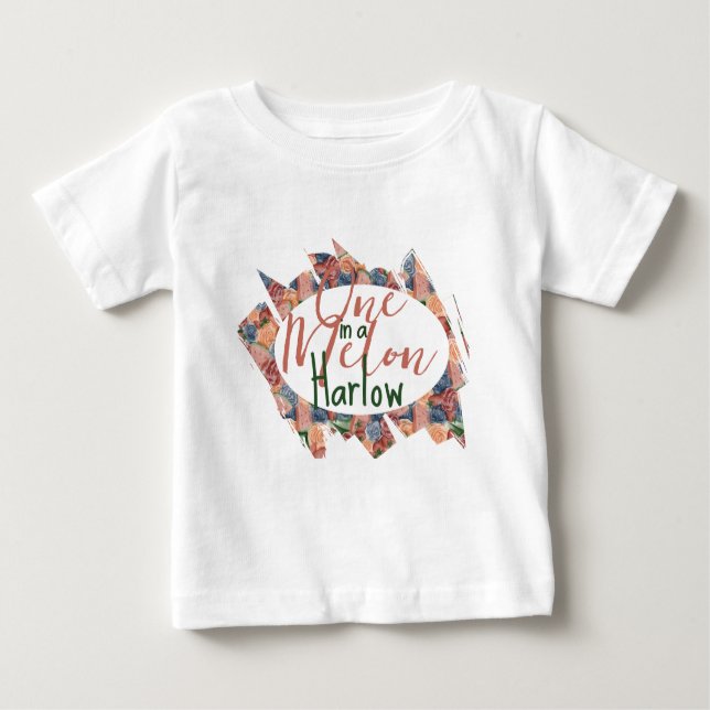 Camiseta De Bebé Primer cumpleaños de uno en melón - vibraciones de (Anverso)