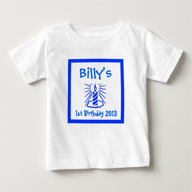 Camiseta De Bebé primer cumpleaños del bebé, primer día del bebé (Anverso)