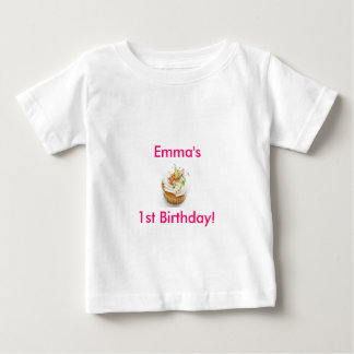 Camiseta De Bebé Primer cumpleaños del chica