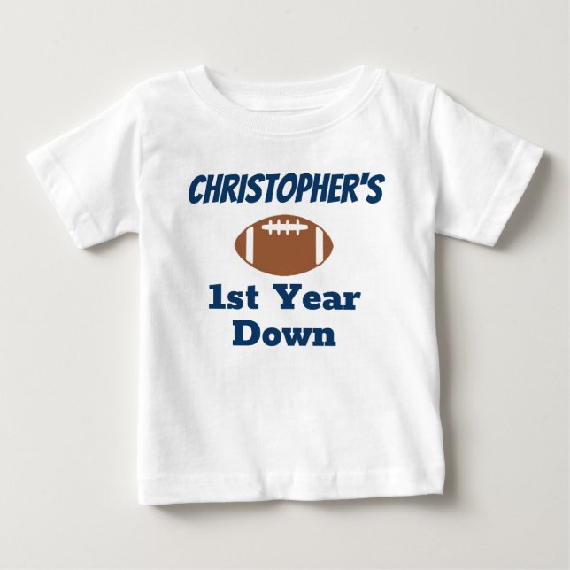 Camiseta De Bebé Primer cumpleaños del fútbol (Anverso)