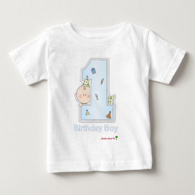 Camiseta De Bebé Primer cumpleaños del niño (Anverso)