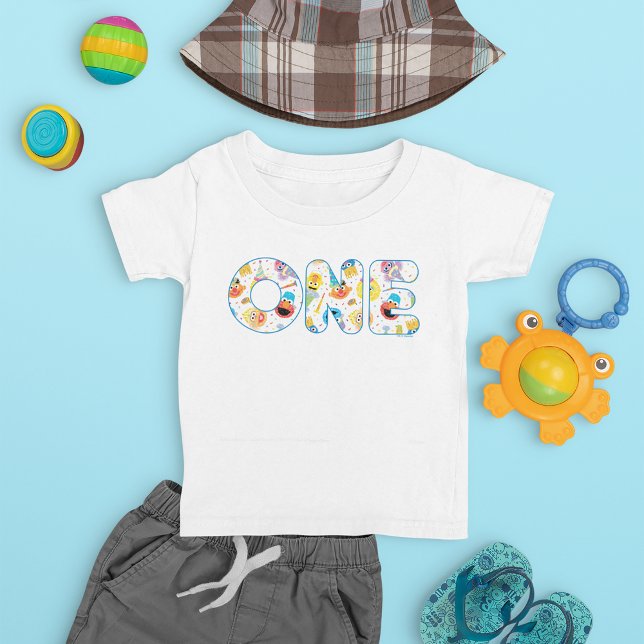 Camiseta De Bebé Primer cumpleaños del patrón de confetti de Plaza  (T-shirt with outfit)