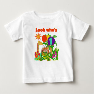 Camiseta De Bebé Primer cumpleaños del safari