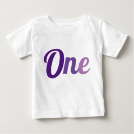Camiseta De Bebé Primer cumpleaños morado