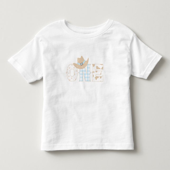 Camiseta De Bebé Primer Cumpleaños Rodeo UNO (Anverso)
