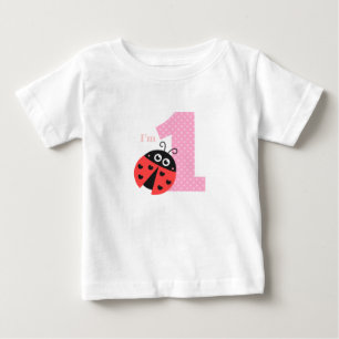 Camiseta De Bebé Primer cumpleaños, tengo uno, mariquita linda