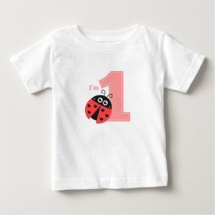 Camiseta De Bebé Primer cumpleaños, tengo uno, mariquita linda