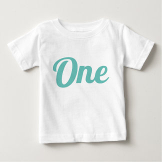 Camiseta De Bebé Primer cumpleaños Verde azulado