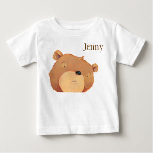 Camiseta De Bebé Primer del oso de Brown grande