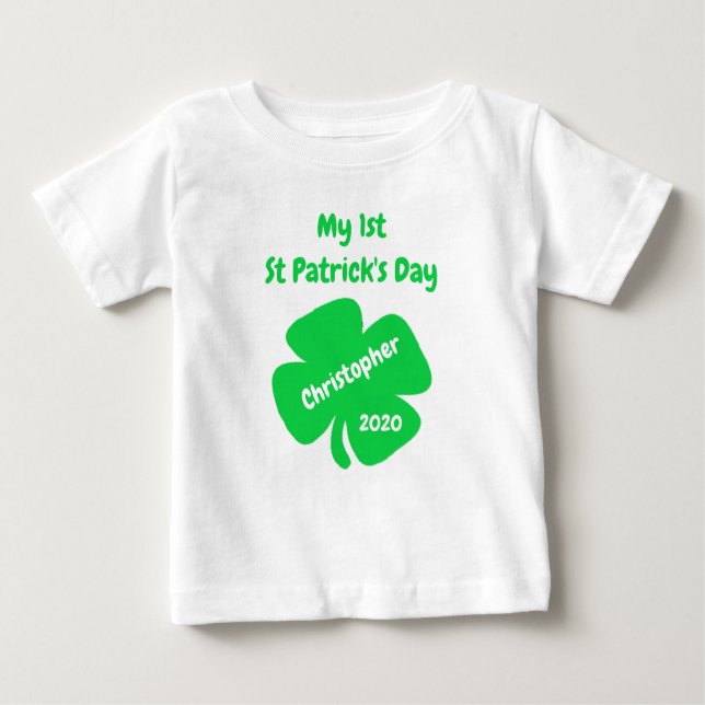 Camiseta De Bebé Primer Día de San Patricio (Anverso)