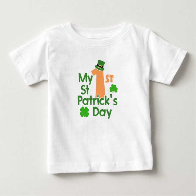 Camiseta De Bebé Primer Día de San Patricio (Anverso)