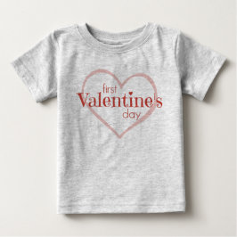 Camiseta De Bebé Primer Día de San Valentín