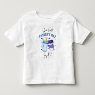 Camiseta De Bebé Primer Día del Padre Juntos Conjunto a juego / Azu