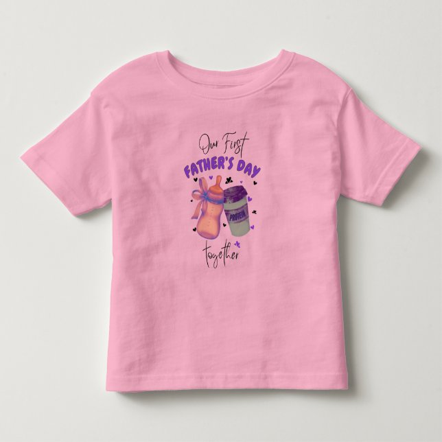 Camiseta De Bebé Primer Día del Padre Juntos Equipo de Coincidencia (Anverso)