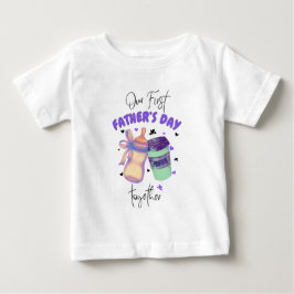 Camiseta De Bebé Primer Día del Padre Juntos Equipo de Coincidencia