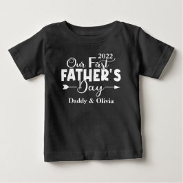 Camiseta De Bebé Primer Día del Padre Negro