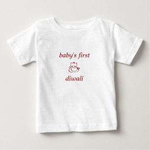 Camiseta De Bebé Primer Diwali del bebé