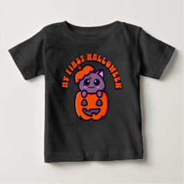 Camiseta De Bebé Primer gato zombi de Halloween