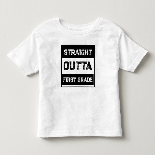 Camiseta De Bebé Primer grado de Straight Outta (Anverso)