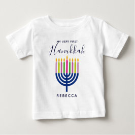 Camiseta De Bebé Primer Jánuca con las velas