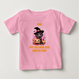 Camiseta De Bebé Primer Kitten de Halloween