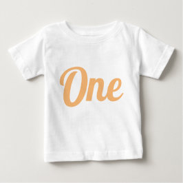 Camiseta De Bebé Primer Naranja de cumpleaños
