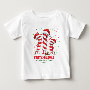 Camiseta De Bebé Primer Navidad como una familia