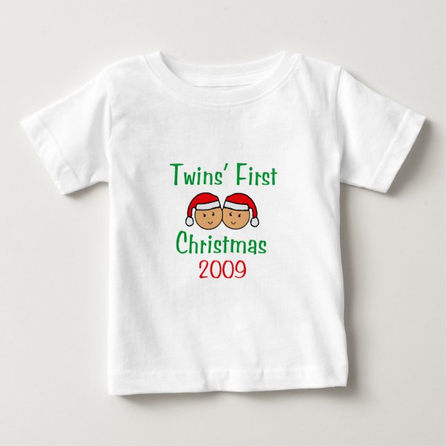 Camiseta De Bebé Primer navidad de los gemelos (Anverso)